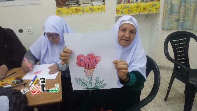 كفرقاسم : الجيل الذهبي من الإباء والأمهات يبدعون في فن الرسم تحت اشراف السيد محمد الزبارقه